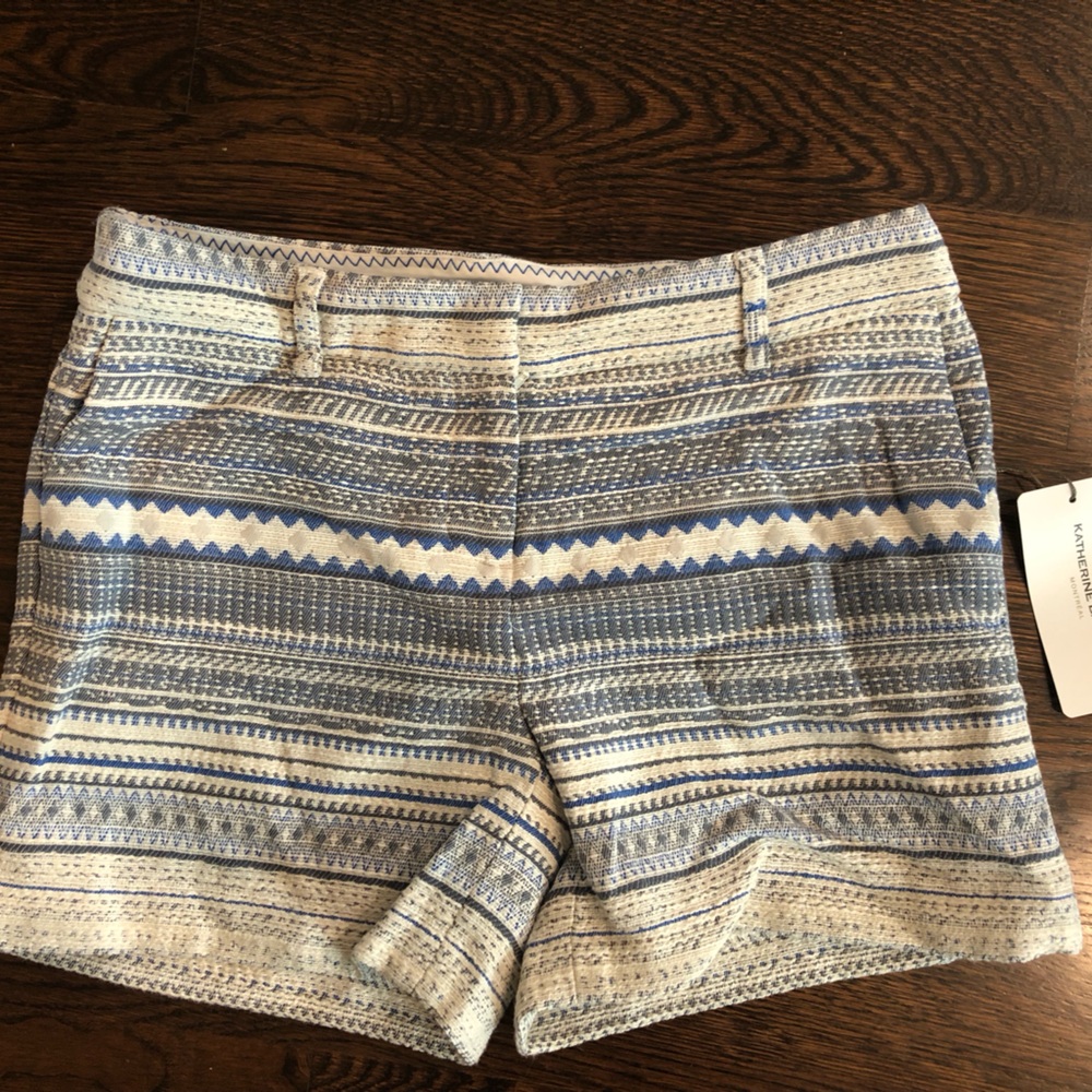 Patterned Blue and White Shorts Size 2 NWT
